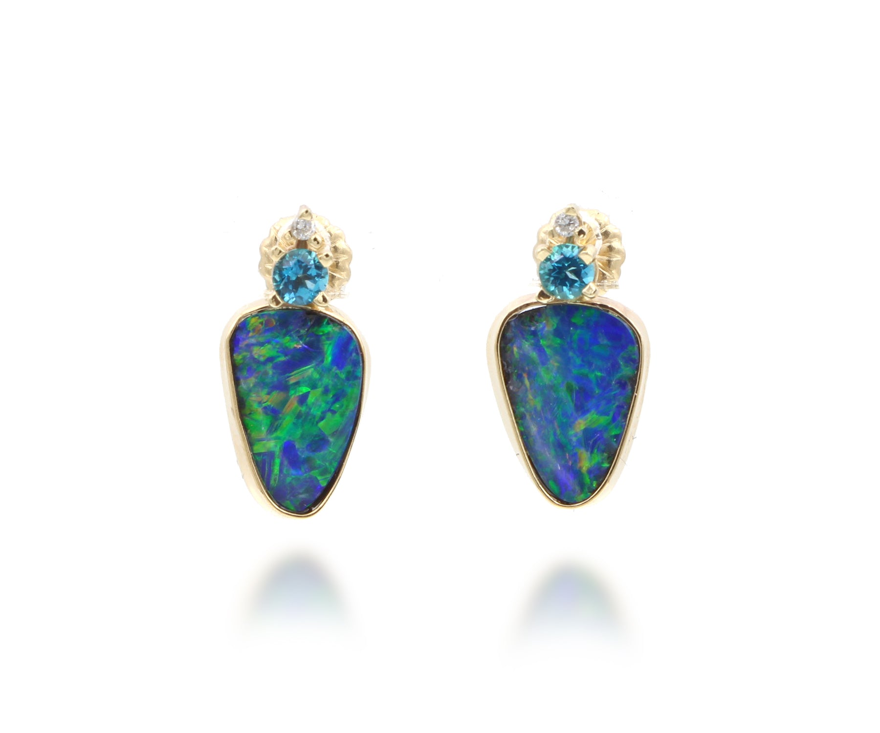 Ocean Blue Opal Diamond Necklace Set – Ambrosia
