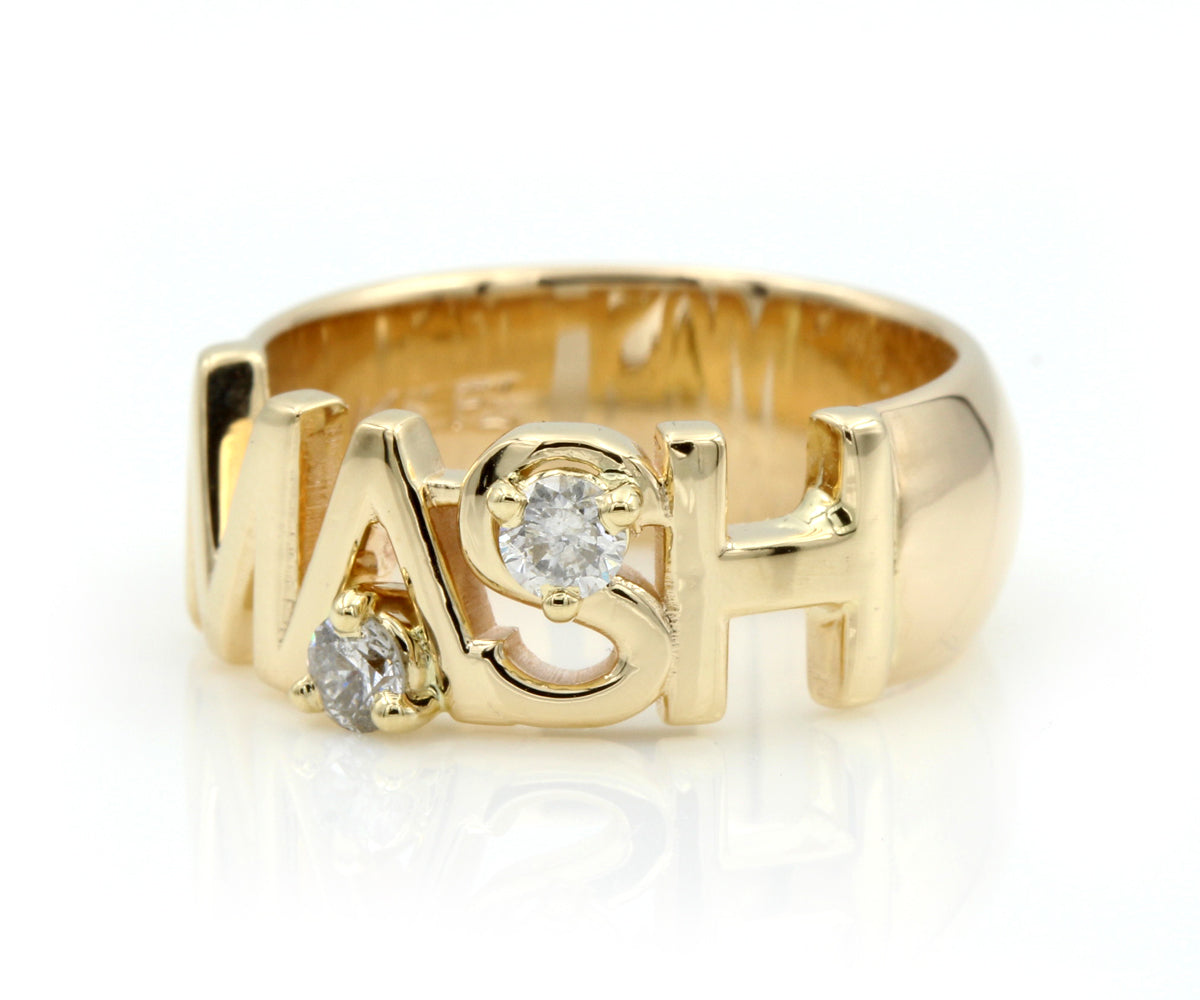 Personalized Name Ring Hand stamped Ink Filled Gold Silver Plated – Petite  Boutique