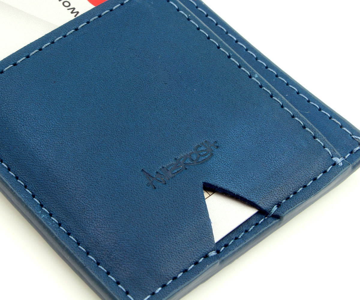  Leggiero Men's Front Pocket Wallet - Genuine Leather, Slim,  Minimalist, Durable, 9 Versatile Slots, Comes With Gift Box (Navy Blue) :  Clothing, Shoes & Jewelry